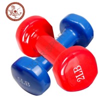 Colored Vinyl Coated hex iron dumbbell 1-10kg set