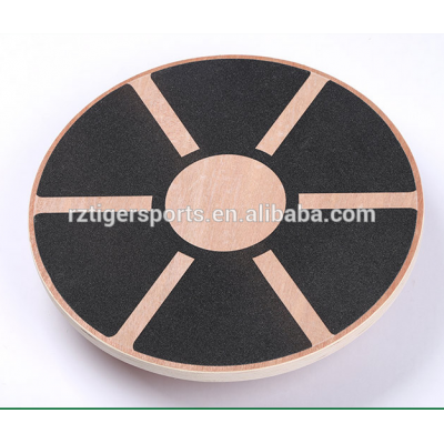 Rizhao Tiger Sports Wooden Balance Plate Wobble Board with Non-Slip Pad