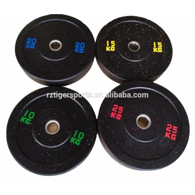 Color Speckles spots Black Hi-temp rubber bumper weight plate